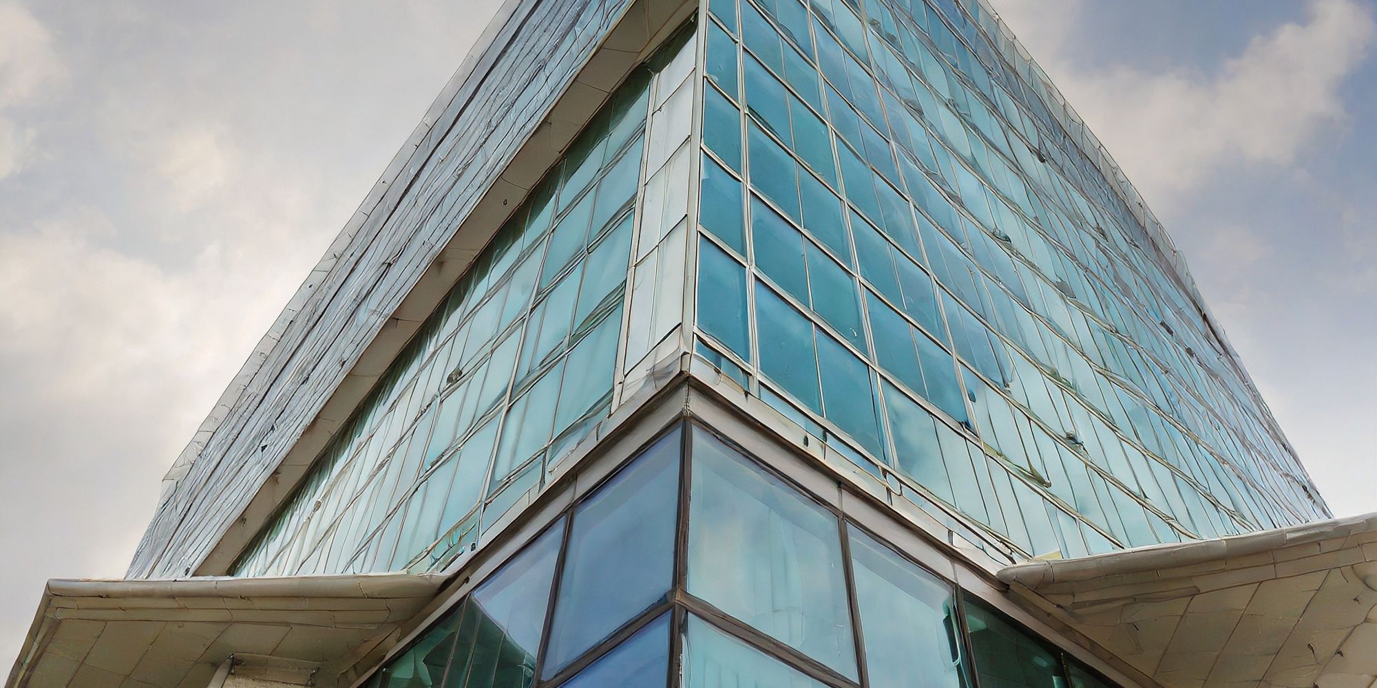 Edificio corporativo con fachada vidriada